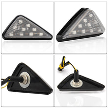 Load image into Gallery viewer, 2Pcs Motorcycle Turn Signal Lights Triangle Indicator Blinker Side Lights Motorbikes Yellow For Kawasaki Yamaha Honda Suzuki

