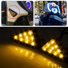 Load image into Gallery viewer, 2Pcs Motorcycle Turn Signal Lights Triangle Indicator Blinker Side Lights Motorbikes Yellow For Kawasaki Yamaha Honda Suzuki
