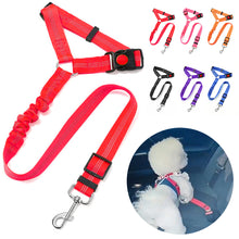 Load image into Gallery viewer, Anti Shock Travel Car Pet Dog Seat Belt Vehicle Pet Safety Adjustable Seat Belt Attachment Harnesses Lead Restraint Strap
