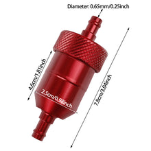 Load image into Gallery viewer, Motorcycle Oil and Gas Fuel Filter Aluminum Gasoline Cleaner Reusable Cleanable Fuel Filter For Motocross ATV Quad
