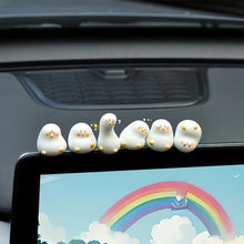 Load image into Gallery viewer, 3/6Pcs Car Rearview Mirror Decoration Center Console Small Cute Duck Doll Resin Ornament Auto Interior Accessories
