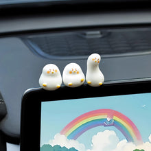 Load image into Gallery viewer, 3/6Pcs Car Rearview Mirror Decoration Center Console Small Cute Duck Doll Resin Ornament Auto Interior Accessories

