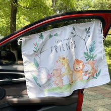 Load image into Gallery viewer, Car Cute Cartoon Window Sunshades UV Protection Sun Cover With Suction Cup Sunshade Heat Blocking Curtain
