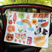 Load image into Gallery viewer, Car Cute Cartoon Window Sunshades UV Protection Sun Cover With Suction Cup Sunshade Heat Blocking Curtain
