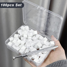 Load image into Gallery viewer, 100Pcs Square Nail Art Sponge Set Gradient Nail Brushes Gel Polish Design Nail Sponge Grab Pen Manicure Supplies
