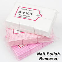 Load image into Gallery viewer, 200pcs/Pack Lint-free Nail Polish Remover Non-Woven Cotton Wipes Paper Cleaner Paper Pad Nails Polish Art Cleaning Manicure Tools
