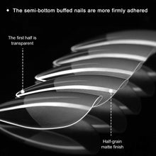 Load image into Gallery viewer, 120Pcs Full Cover Soft Gel Almond Nail Tips Acrylic Half Matte French False Nail Extension Tips Nail Salon Extension Press on Nail
