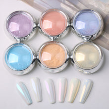 Load image into Gallery viewer, 6pcs Shimmering Aurora Nail Powder Mirror Glitter Nail Art Chameleon Gel Polish Manicure Polish Powder
