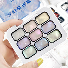 Load image into Gallery viewer, 9-Color Magic Mirror Painting Nail Polish Patting Glue Smudge Canned High Saturation Popular Semi-Solid Nail Polish Glue Nail

