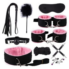 Load image into Gallery viewer, 8/10Pcs BDSM Kits Sex Bondage Set Handcuffs Gag Whip Nipple Clamps Erotic Sex Toys for Women Couples Adult Sexy Game
