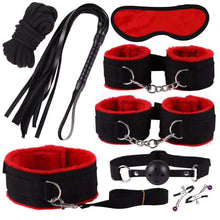 Load image into Gallery viewer, 8/10Pcs BDSM Kits Sex Bondage Set Handcuffs Gag Whip Nipple Clamps Erotic Sex Toys for Women Couples Adult Sexy Game
