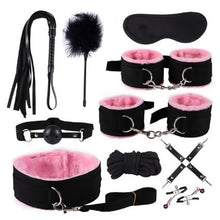 Load image into Gallery viewer, 8/10Pcs BDSM Kits Sex Bondage Set Handcuffs Gag Whip Nipple Clamps Erotic Sex Toys for Women Couples Adult Sexy Game
