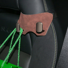 Load image into Gallery viewer, Car Suede Leather Hook Sports Seat Back with Dual Hooks Integrated Vehicle Hook for Car Storage Metal Hook
