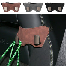 Load image into Gallery viewer, Car Suede Leather Hook Sports Seat Back with Dual Hooks Integrated Vehicle Hook for Car Storage Metal Hook
