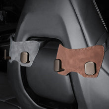 Load image into Gallery viewer, Car Suede Leather Hook Sports Seat Back with Dual Hooks Integrated Vehicle Hook for Car Storage Metal Hook

