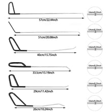 Load image into Gallery viewer, 6Pcs Stainless Steel Car Dent Hook Rods Paintless Dent Repair Hail Remover Hooks Rods Kits Auto Body Dents Hands Tools
