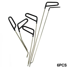 Load image into Gallery viewer, 6Pcs Stainless Steel Car Dent Hook Rods Paintless Dent Repair Hail Remover Hooks Rods Kits Auto Body Dents Hands Tools
