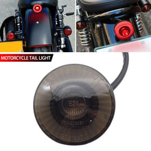 Load image into Gallery viewer, 12V Motorcycle LED Taillight Rear Stop Lamp Tail Light Round For Motorbike Pit Bike ATV UTV Cafe Racer Chopper Bobber Scooter
