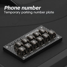 Load image into Gallery viewer, Keyboard-Style Temporary Parking Number Plate ABS Luminous Parking Contact Number Plate Automotive Interior Accessory
