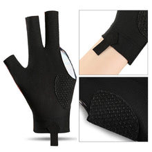 Load image into Gallery viewer, 1PC Printed Style Three-Fingered Billiards Gloves For Left Hand Anti-Slip Silk Breathable Snooker Gloves Self-Adhesive Self-Adhesive Cloth Fixed Billiards Supplies
