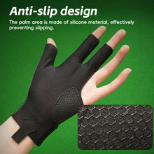 Load image into Gallery viewer, 1PC Printed Style Three-Fingered Billiards Gloves For Left Hand Anti-Slip Silk Breathable Snooker Gloves Self-Adhesive Self-Adhesive Cloth Fixed Billiards Supplies
