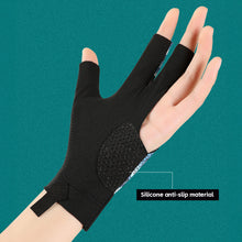 Load image into Gallery viewer, 1PC Printed Style Three-Fingered Billiards Gloves For Left Hand Anti-Slip Silk Breathable Snooker Gloves Self-Adhesive Self-Adhesive Cloth Fixed Billiards Supplies
