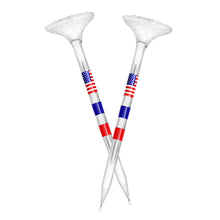 Load image into Gallery viewer, 10PCS 8.3CM Plastic Golf Tees With Colorful Flag Pattern Mug Design Transparent Golf Tee
