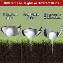 Load image into Gallery viewer, 10PCS 8.3CM Plastic Golf Tees With Colorful Flag Pattern Mug Design Transparent Golf Tee

