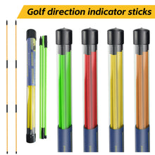 Load image into Gallery viewer, 2PCS 123CM Foldable Three-Section Golf Direction Indicator Sticks Swing Training Auxiliary Tools Golf Accessories

