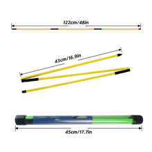 Load image into Gallery viewer, 2PCS 123CM Foldable Three-Section Golf Direction Indicator Sticks Swing Training Auxiliary Tools Golf Accessories

