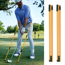 Load image into Gallery viewer, 2PCS 123CM Foldable Three-Section Golf Direction Indicator Sticks Swing Training Auxiliary Tools Golf Accessories
