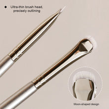 Load image into Gallery viewer, Crescent Eyeliner Crouching Silkworm Brush Eyes Down To Detail Eyebrow Brush Eye Shadow Flat Ultra-thin Blade Eyelid Makeup Brush
