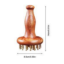 Load image into Gallery viewer, Brass Meridian Brushing Meridian Dredging Artifact Massage Brushing Stomach Abdomen Hands Legs Back Scraping Head Meridian Comb

