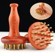 Load image into Gallery viewer, Brass Meridian Brushing Meridian Dredging Artifact Massage Brushing Stomach Abdomen Hands Legs Back Scraping Head Meridian Comb
