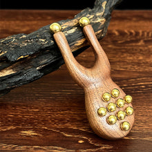 Load image into Gallery viewer, Brass Walnut Frog Massager Facial Fascia Lifting Nose Bridge Lifting Eye Beauty and Massage Tool Facial Massager

