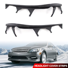 Load image into Gallery viewer, Car Front Upper Headlight Cover Strips Trims Headlight Sealing Strip Gasket For BMW E46 325i 2002-2005 4 Doors 63126921860 63126921859
