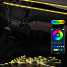Load image into Gallery viewer, 2/3M RGB LED Car Interior Optic Atmosphere Light Strip APP Control Ambient Neon Invisible Light USB Ambient LED Light Strip
