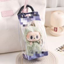 Load image into Gallery viewer, For 17cm Labubu V2 V3 15cm Cotton Doll Outfit Crossbody Pain Bag PVC Storage Bag Dolls Display Bag
