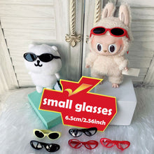 Load image into Gallery viewer, For Labubu Glasses 6.5cm Cute Plastic Glasses for 17cm Labubu 10cm Cotton Doll 13cm Joker Bear Dolls Toy Glasses Accessories
