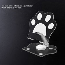 Load image into Gallery viewer, Cute Phone Stand Height Adjustable Phone Desktop Mount Acrylic Cat Claw Durable Stand For Recording Video Charger Compatible
