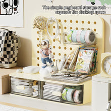 Load image into Gallery viewer, Desktop Perforated Board Storage Box Stationery Sorting Rack Desk Office Cosmetics Storage Rack Pen Holder
