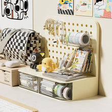 Load image into Gallery viewer, Desktop Perforated Board Storage Box Stationery Sorting Rack Desk Office Cosmetics Storage Rack Pen Holder
