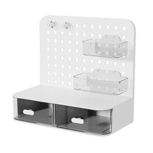 Load image into Gallery viewer, Desktop Perforated Board Storage Box Stationery Sorting Rack Desk Office Cosmetics Storage Rack Pen Holder
