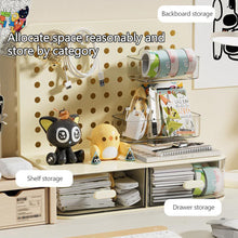 Load image into Gallery viewer, Desktop Perforated Board Storage Box Stationery Sorting Rack Desk Office Cosmetics Storage Rack Pen Holder
