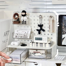 Load image into Gallery viewer, Desktop Perforated Board Storage Box Stationery Sorting Rack Desk Office Cosmetics Storage Rack Pen Holder
