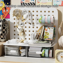 Load image into Gallery viewer, Desktop Perforated Board Storage Box Stationery Sorting Rack Desk Office Cosmetics Storage Rack Pen Holder
