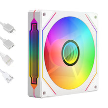 Load image into Gallery viewer, 4Pro 120mm ARGB Case Fan PWM Temperature Control 5V 3PIN 3-sided Infinity Mirror Quiet Computer Cooling Fan
