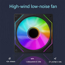Load image into Gallery viewer, 4Pro 120mm ARGB Case Fan PWM Temperature Control 5V 3PIN 3-sided Infinity Mirror Quiet Computer Cooling Fan
