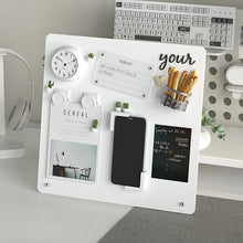 Load image into Gallery viewer, Magnetic Bulletin Board with Stand Magnetic Board for Tabletop with Magnetic Clamp Metal Board for Magnets Display
