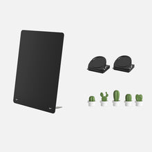Load image into Gallery viewer, Magnetic Bulletin Board with Stand Magnetic Board for Tabletop with Magnetic Clamp Metal Board for Magnets Display
